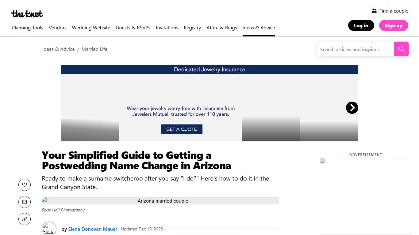 All About Name Changes in Arizona After Marriage